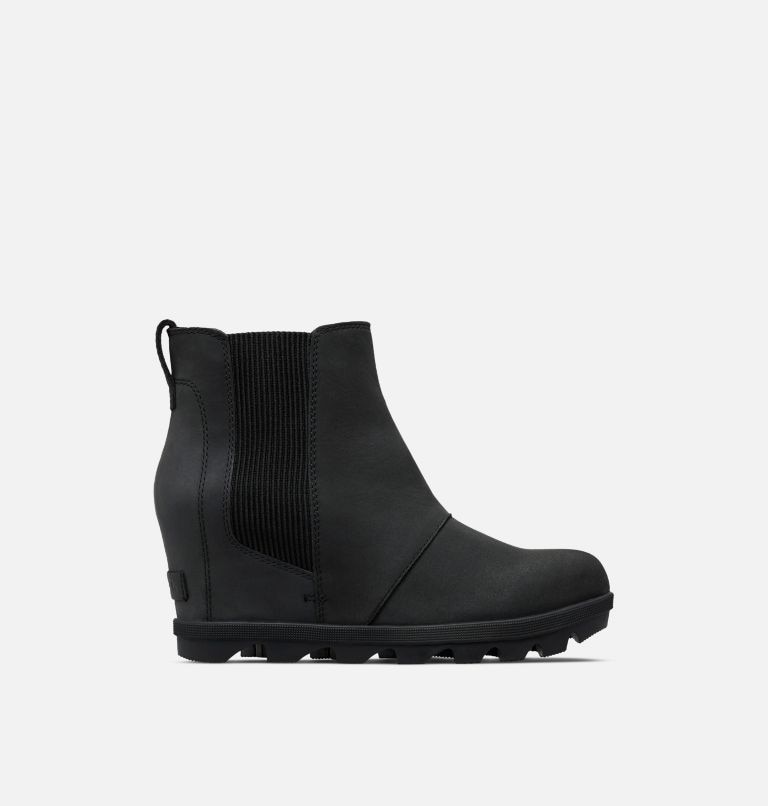 black wedge sorel boots